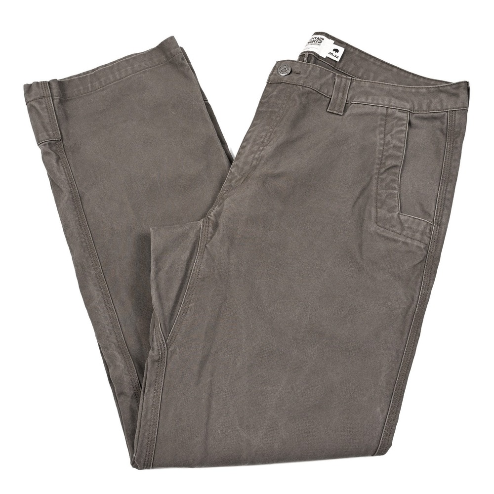 Mountain Khakis Men's Slim Fit‎ Workwear Pants 35x32 (35x31) Gray Cotton Canvas